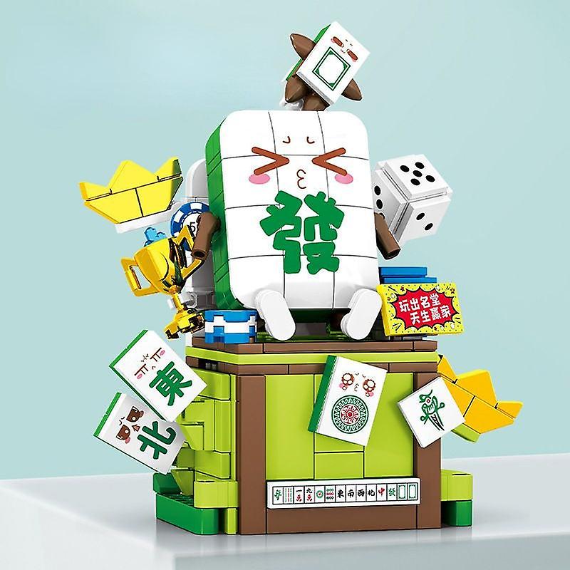 Sembo Building Block Mahjong Doll Fairy Model Mobile Phone Holder For Storing Desktop Creative Home Decoration Creative Box