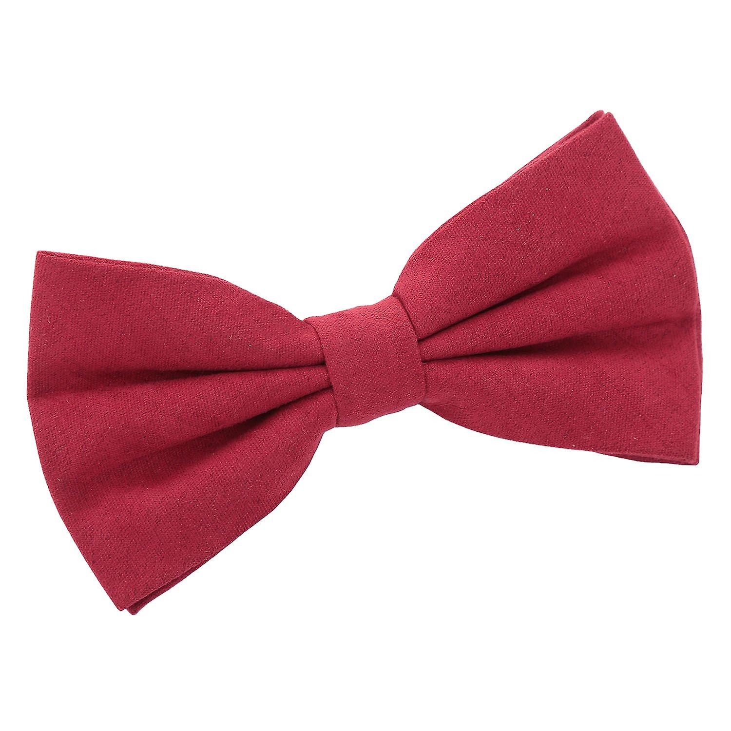Maroon Suede Pre-Tied Bow Tie