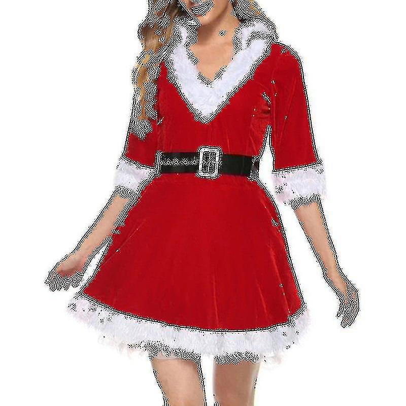 Cosplay Costumes Ladies Evening Costume Fall Winter Dress Mrs. Claus Ladies Christmas Dress Sexy Santa Hoodie