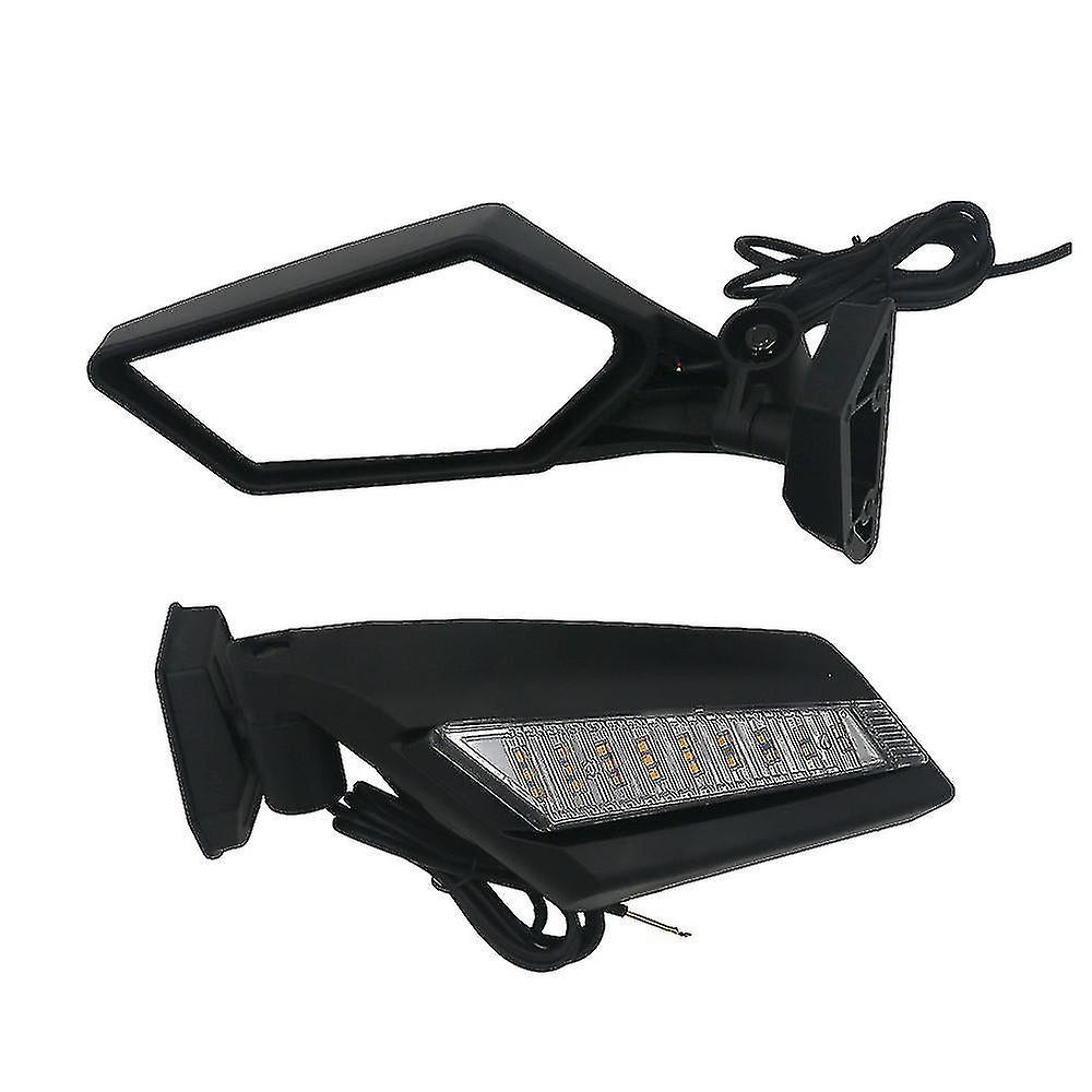 Utv Rearview Mirror With Led Turn Signal Light Side Mirrors For Can Am Maverick X3 R Max Commander   