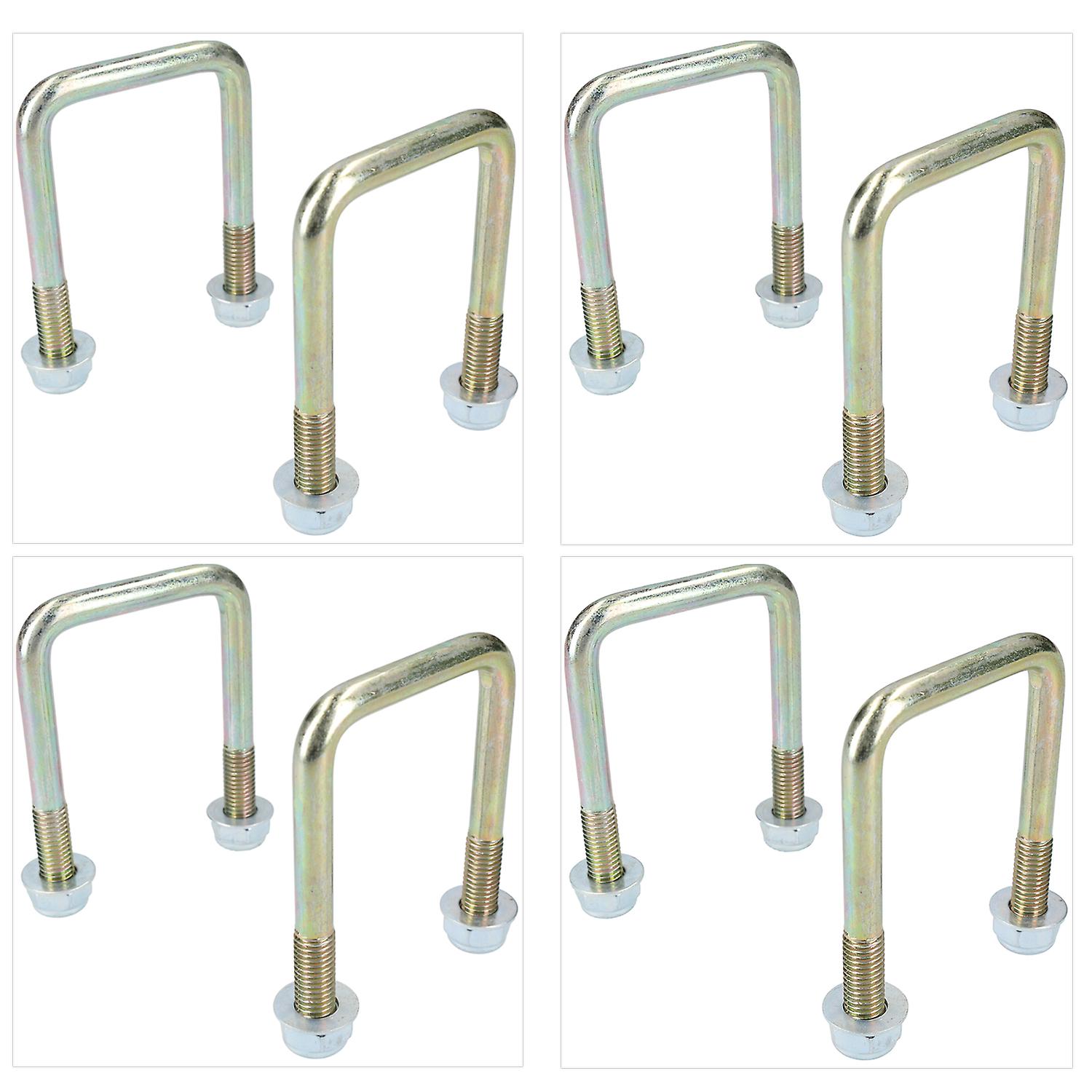 8 Pack M10 50mm x 80mm U-Bolt N-Bolt for Trailers with Nuts HIGH TENSILE