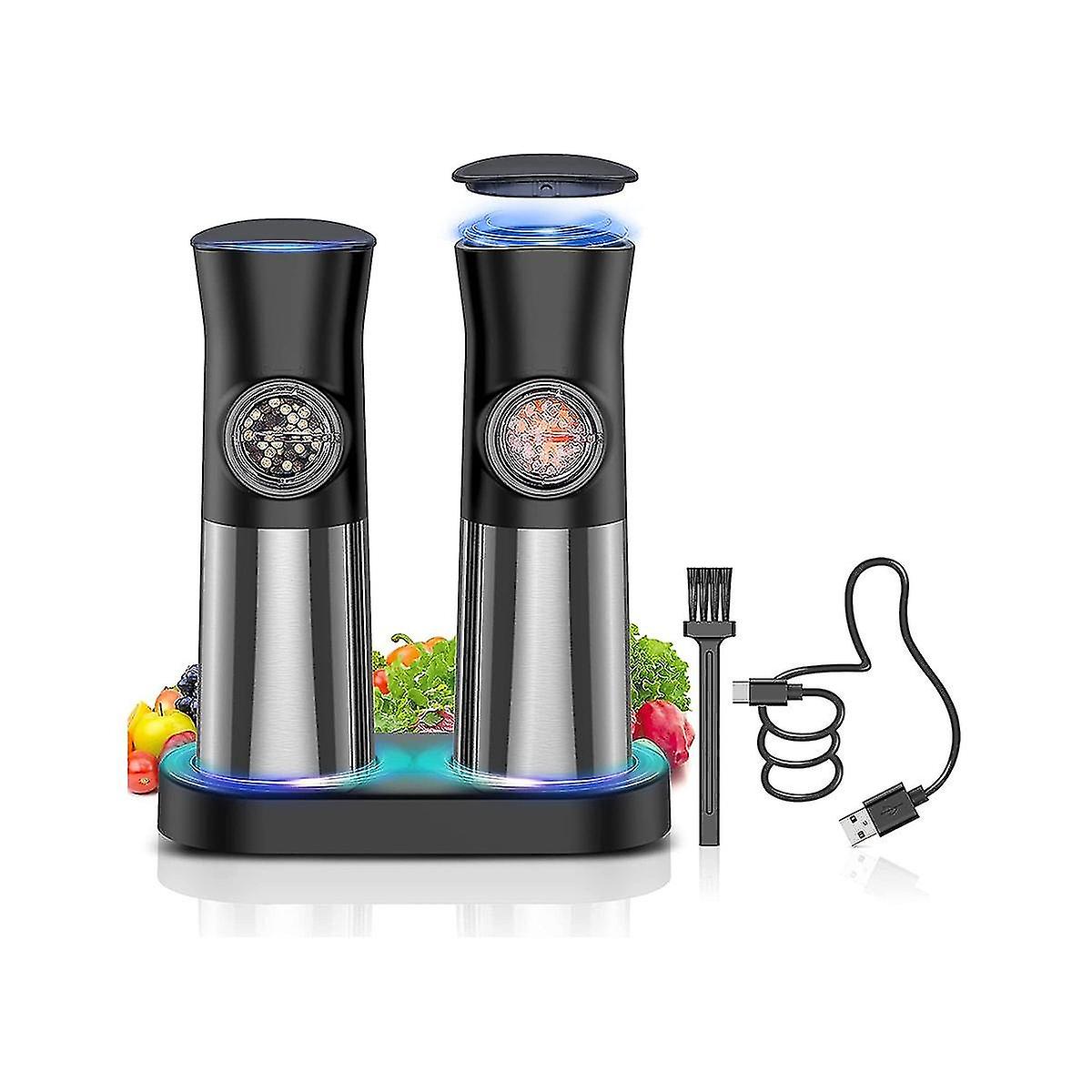 Gravity Electric Salt And Pepper Grinder, Rechargeable Automatic Pepper Grinder, Adjustable Coarsen