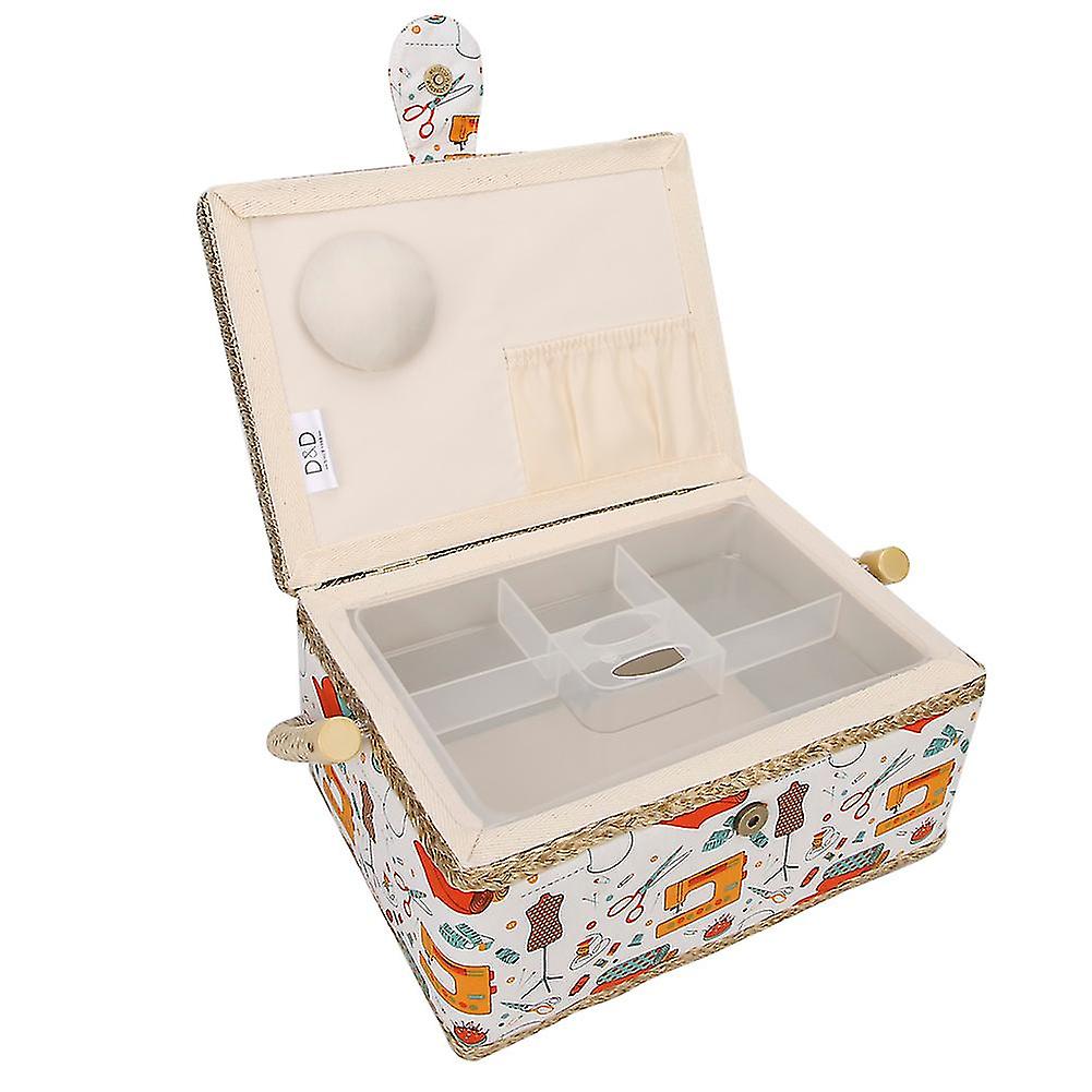 Craft Sewing Tool Needle Thread Basket Fabric Household Storage Box (Orange Needle Thread)