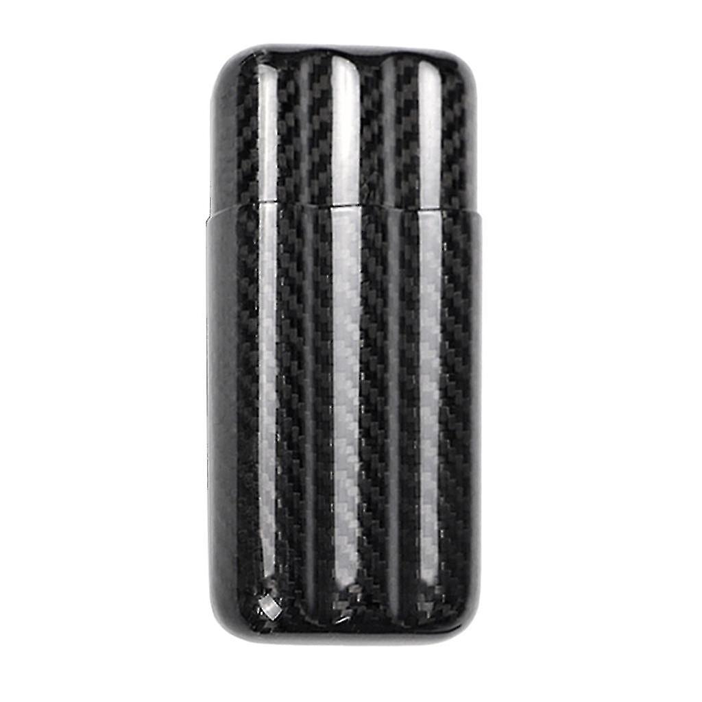 Real, Carbon Fibre 3 Finger Cigar Case Tube Holder Container Gift