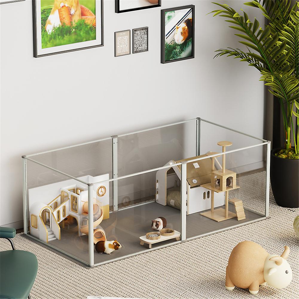 40cm High Transparency Acrylic Pet Playpen Fence Anti-anxiety Whelping Pen Box