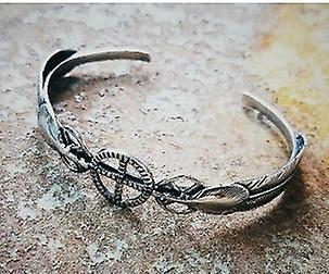 Leaf Titanium Steel Feather Bracelet