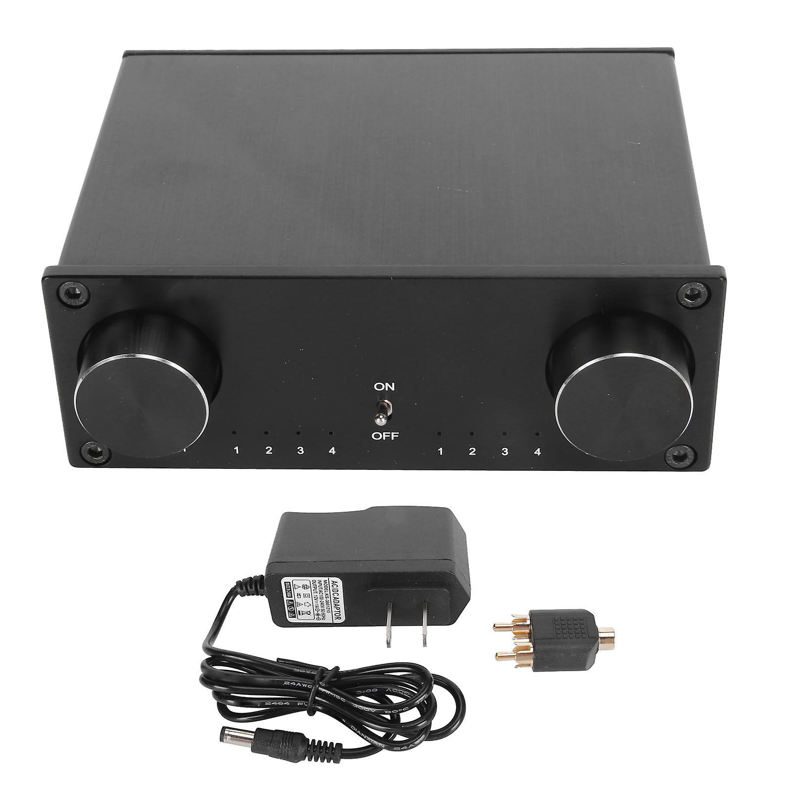 HiFi Sound Switcher 4 In 4 Out with Gold Plated RCA, Silent Lossless Signal Transmission