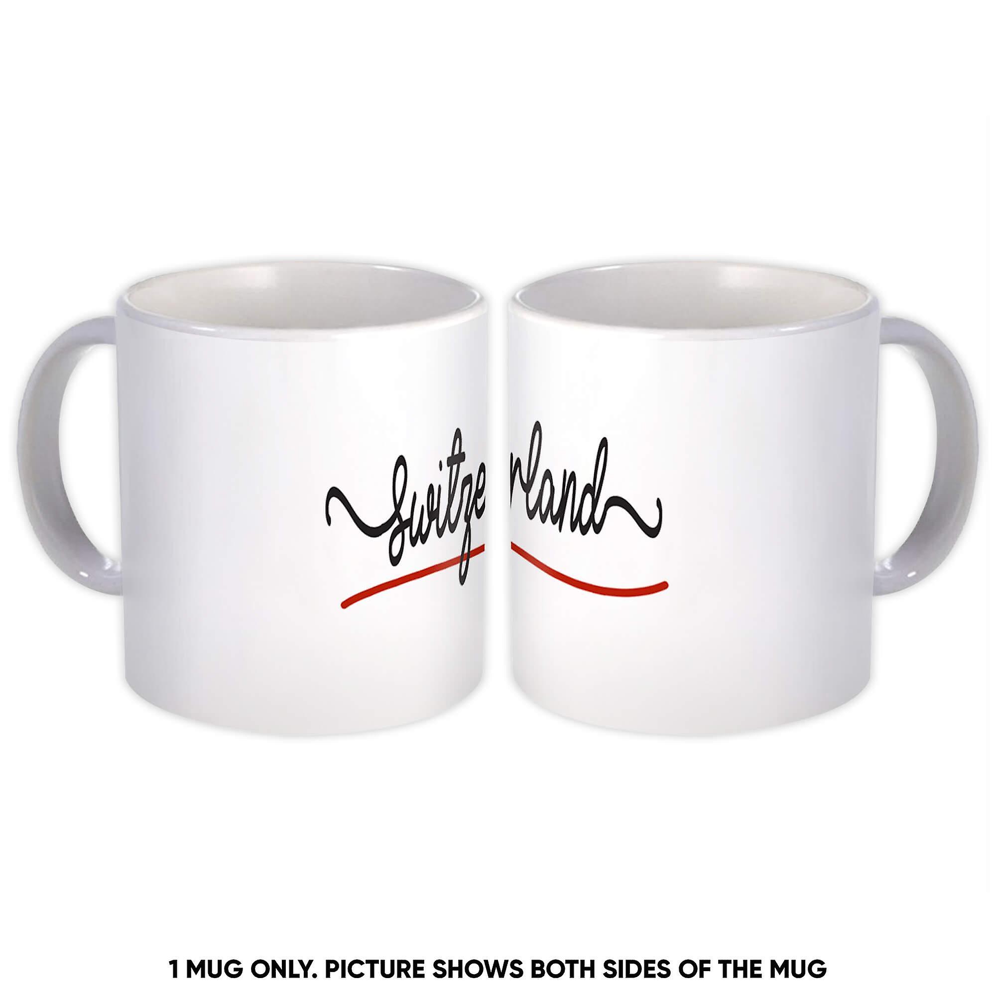 Presentmugg: Schweiz flagga färger schweiziska