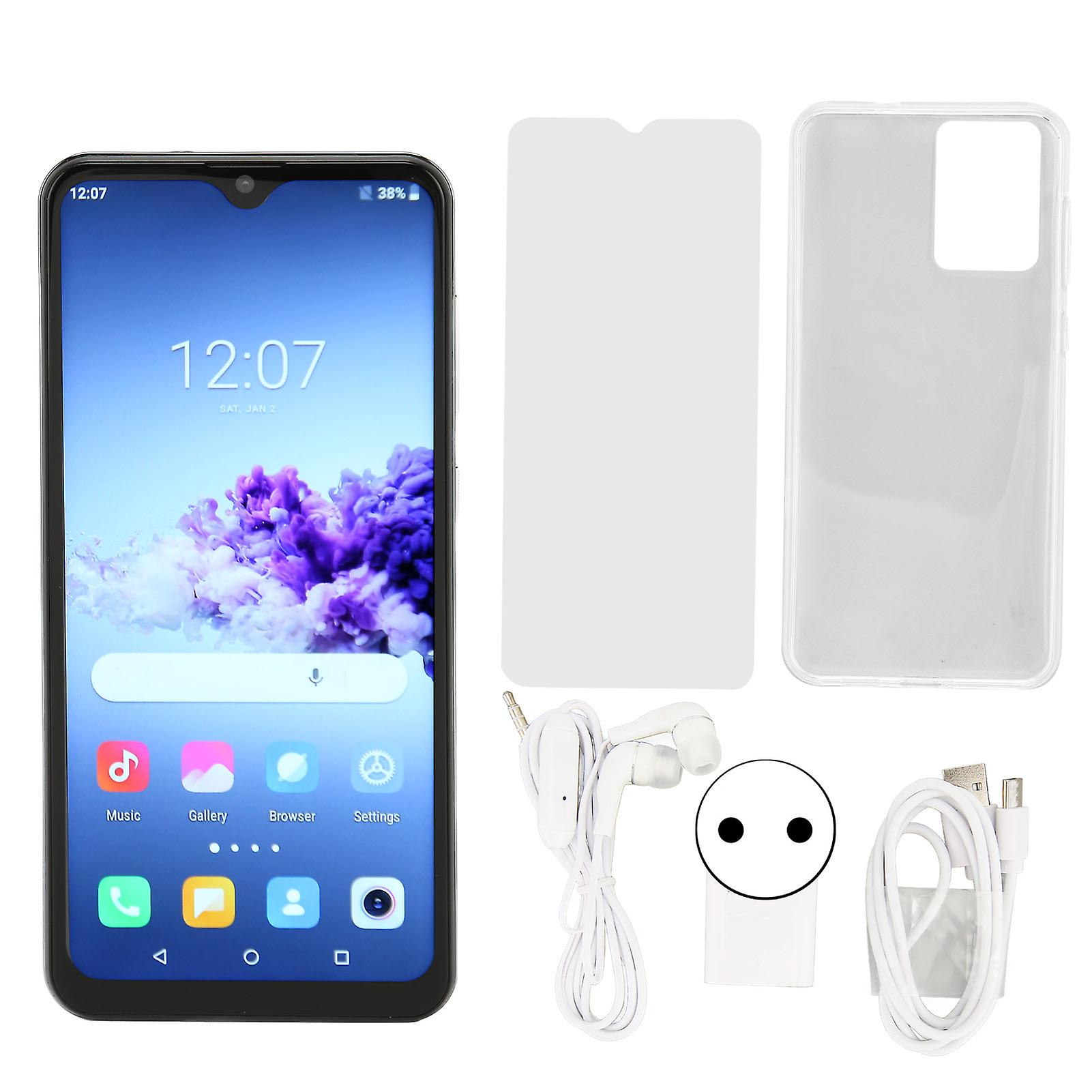 Note12 Android 11 Smartphone, 6.53" HD, 4GB+64GB, Face Unlock, 13MP Camera, Black EU Plug