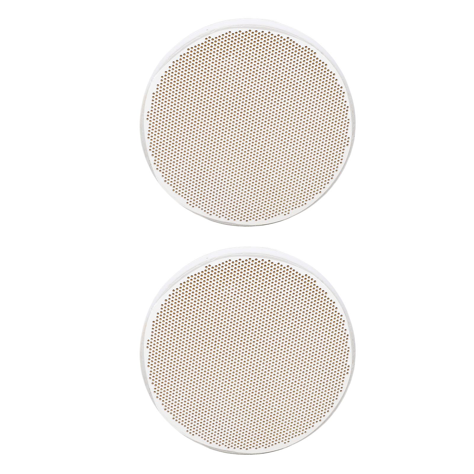 Ouitble Quartz Welding Tile Round Welding Plate Quartz Tile Jewelry Heating Insulation Board, 2PCS, Small with Multiple Holes