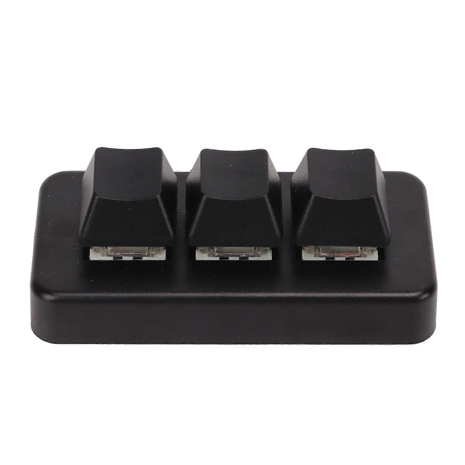 Mini 3 Button Control Keyboard with USB Cable Custom Knob Keyboard Programming Macro Keypad