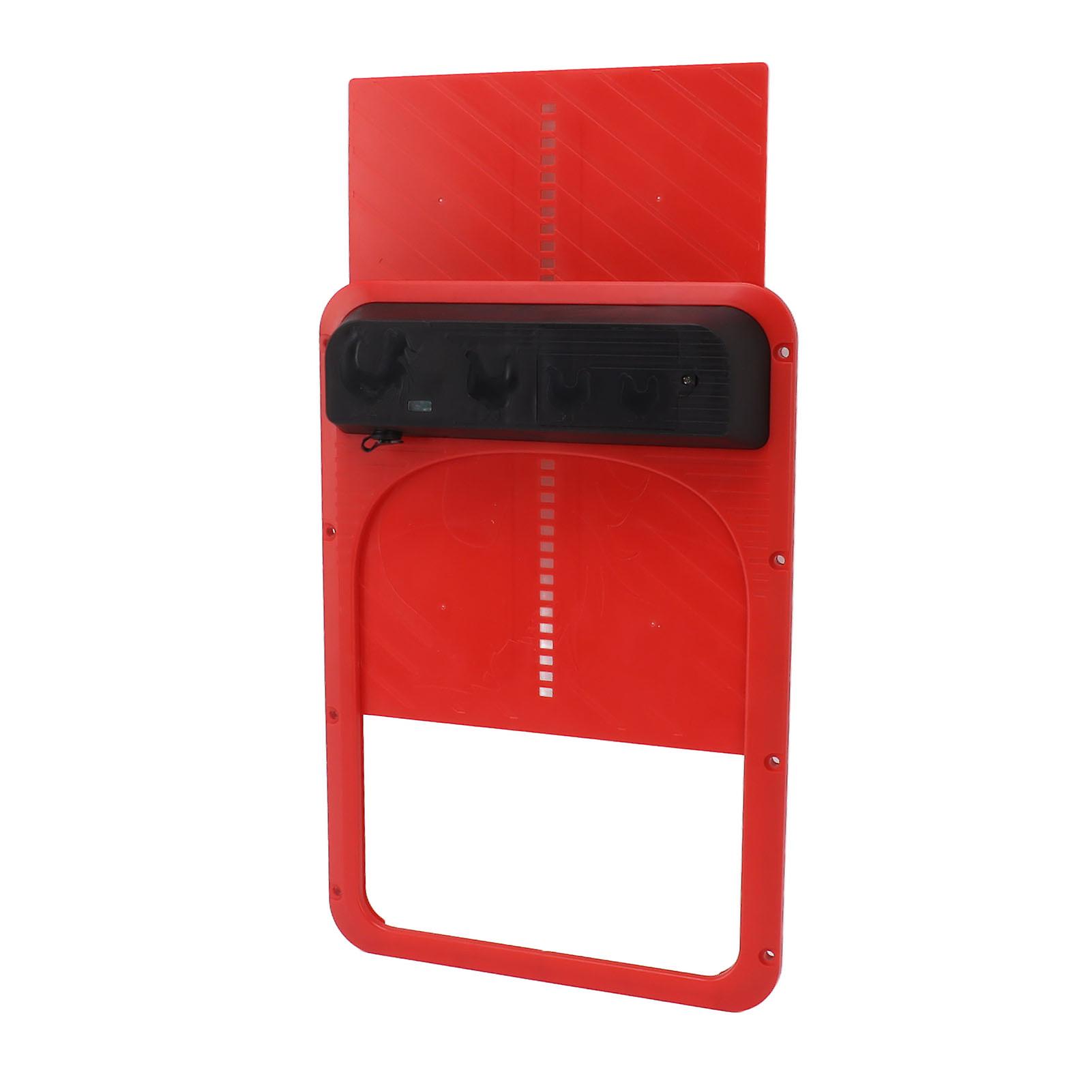 Automatic Chicken Coop Door 35x24.2cm Solar Powered Red