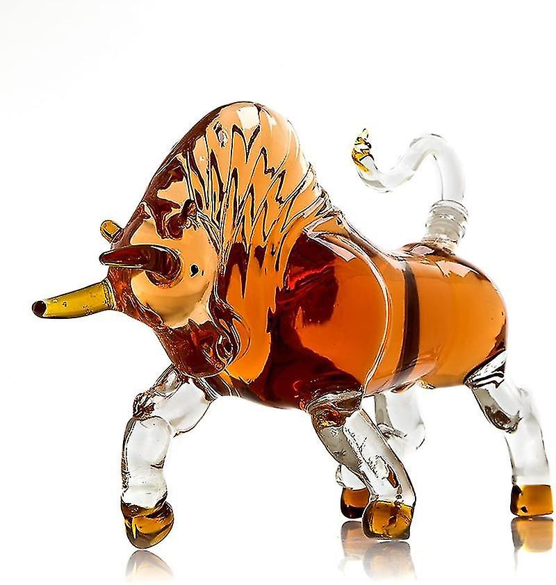 The Wine Decanter Charging Bull Liquor Decanter Made For Bourbon Whiskey Scotch