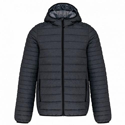 Kariban Mens Hooded Marl Lightweight Padded Jacket