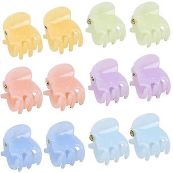12-Piece Candy Color Hairpin Set: Hairpin Top Clip, Headdress, Small Grab Clip