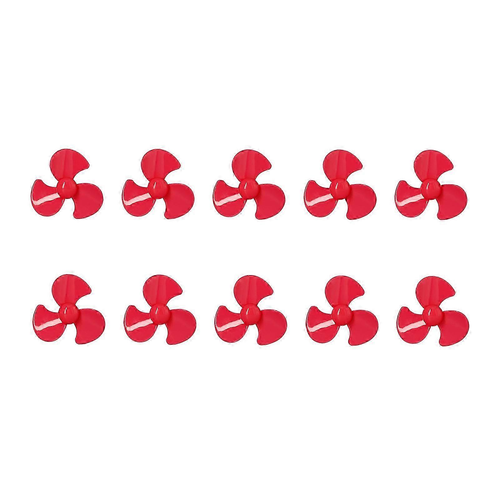 10Pcs 50mm 3 Blades Turning Propeller Replacement DIY Red