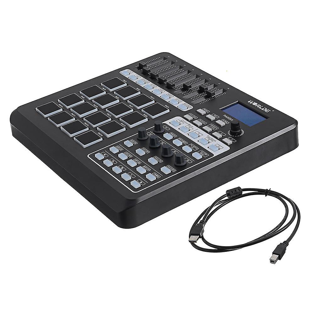 Portable 16 Drum Pads Usb Midi Controller Keyboard