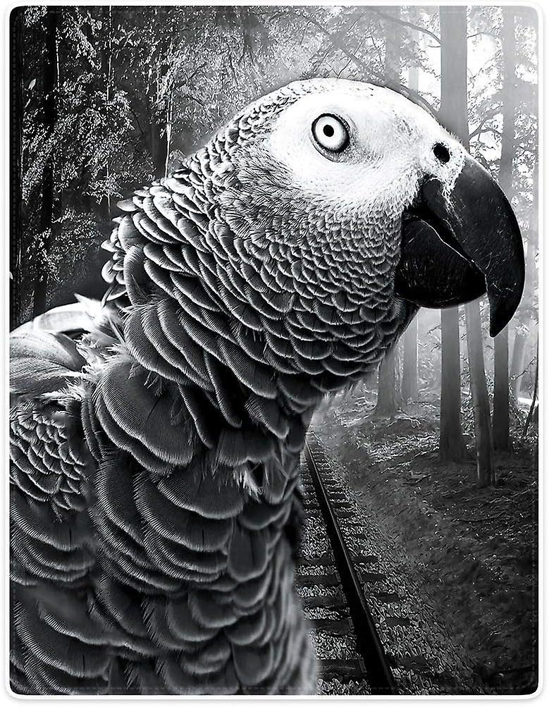 Soft Flannel Fleece Blanket Throw for Bed Sofaless Parrot