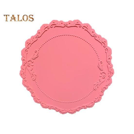 Coaster Vintage Embossed Flower Pattern Design Silicone Multipurpose Tableware Mat for Home Decor Protection