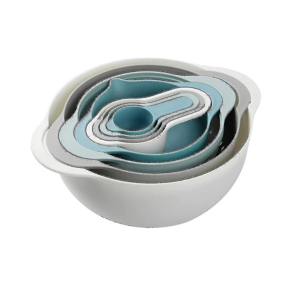 Nesting Stackable Bowls Measuring Cups Mixing Bowls Dough Tool 8pcs