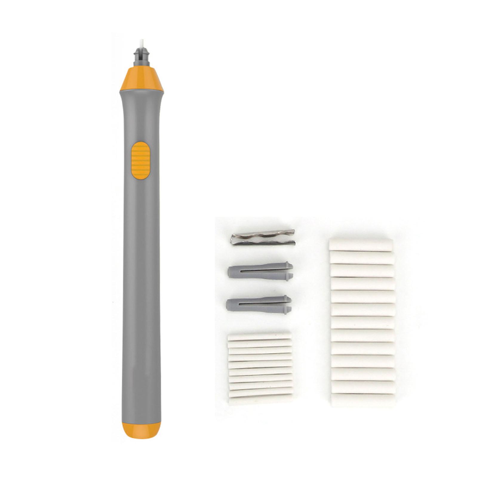 Electric Eraser Battery Powered Rotating Automatic Eraser for Artists Sketching Painting Drawing Gray