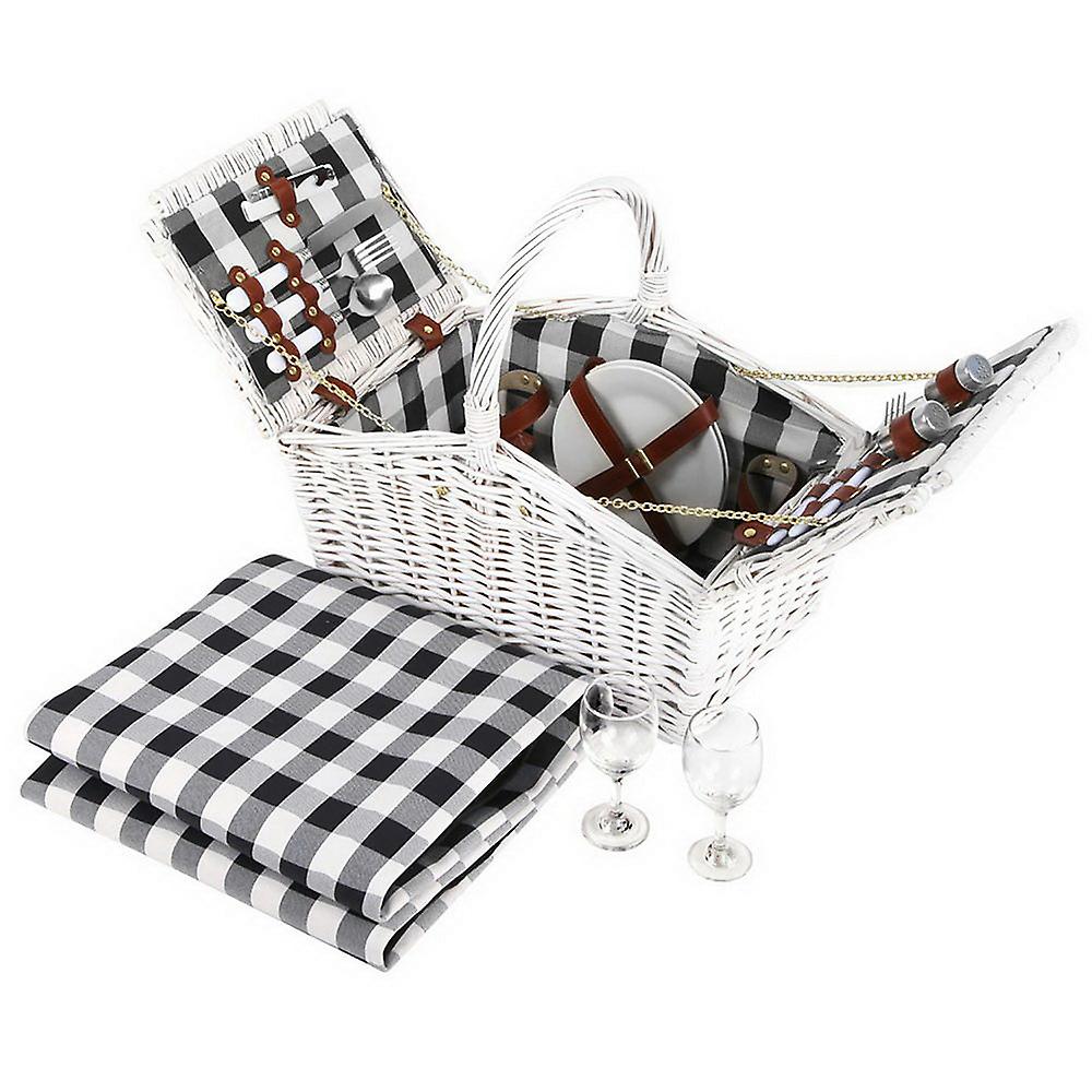 Alfresco 2 Person Picnic Basket Baskets Outdoor Insulated Blanket Picnic Baskets & Backpacks