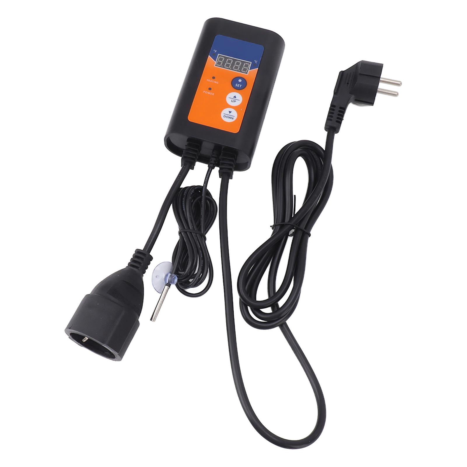 1000W Reptile Temperature Controller Quick Respond Digital Temperature Controller ABS Thermostat for Home Greenhouse EU 230V