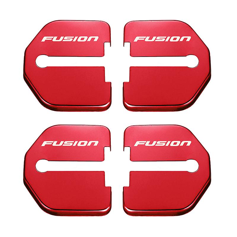 4Pcs Car Door Lock Cover Protection Buckle Cover Latch Stop Stainless Car Accessories For Ford Fusion Car Styling~13456