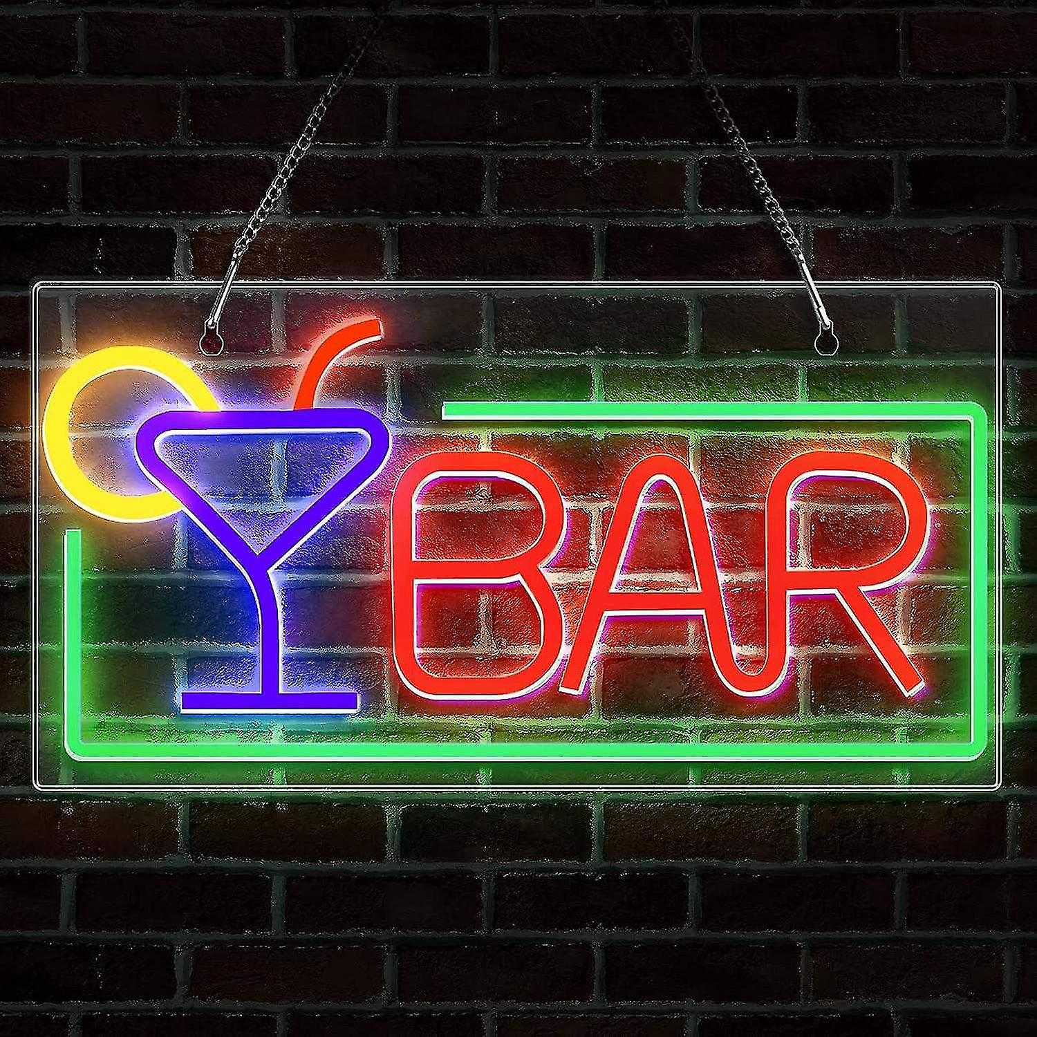 Neon LED Deko, BAR Light Sign, 42×22×2CM Neon Light Bar LED Sign with USB socket for Bar, House bar,
