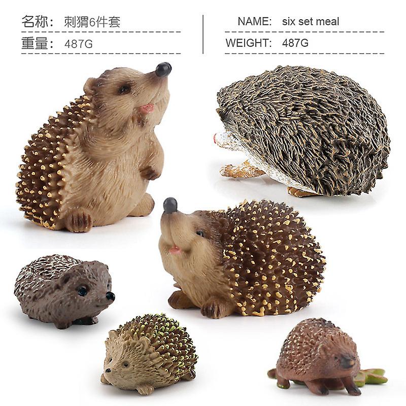 Children's simulation of wild hedgehog animal model science education cognition jungle spiny hedgehog desktop hand toy
