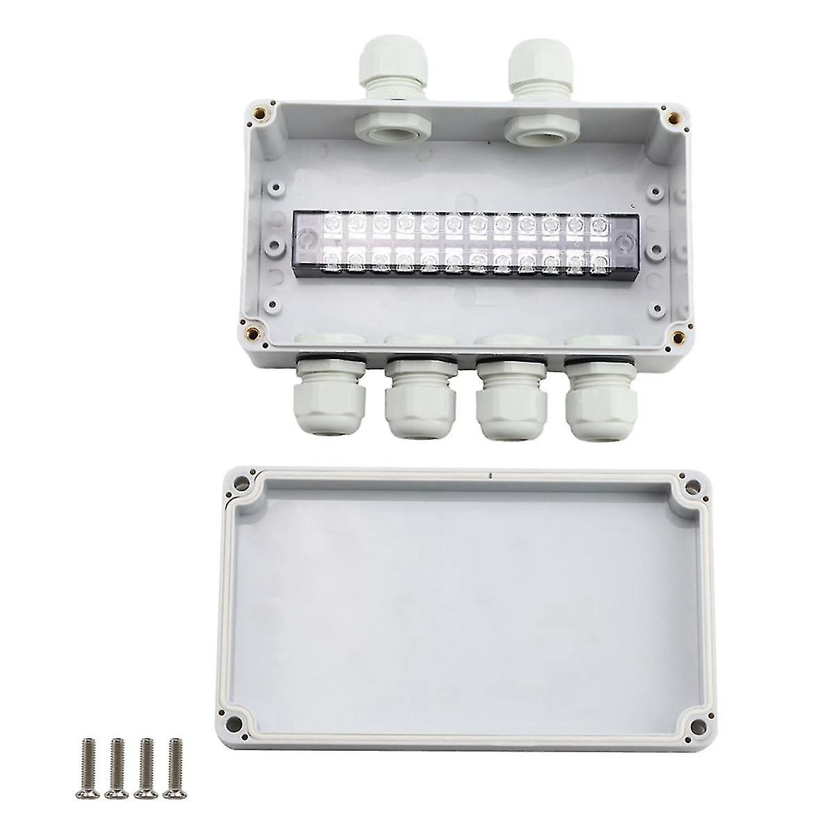 IP66 Waterproof Junction Box 2 in 4 Out Waterproof Electrical Box for Diameter 4-8 mm Wire