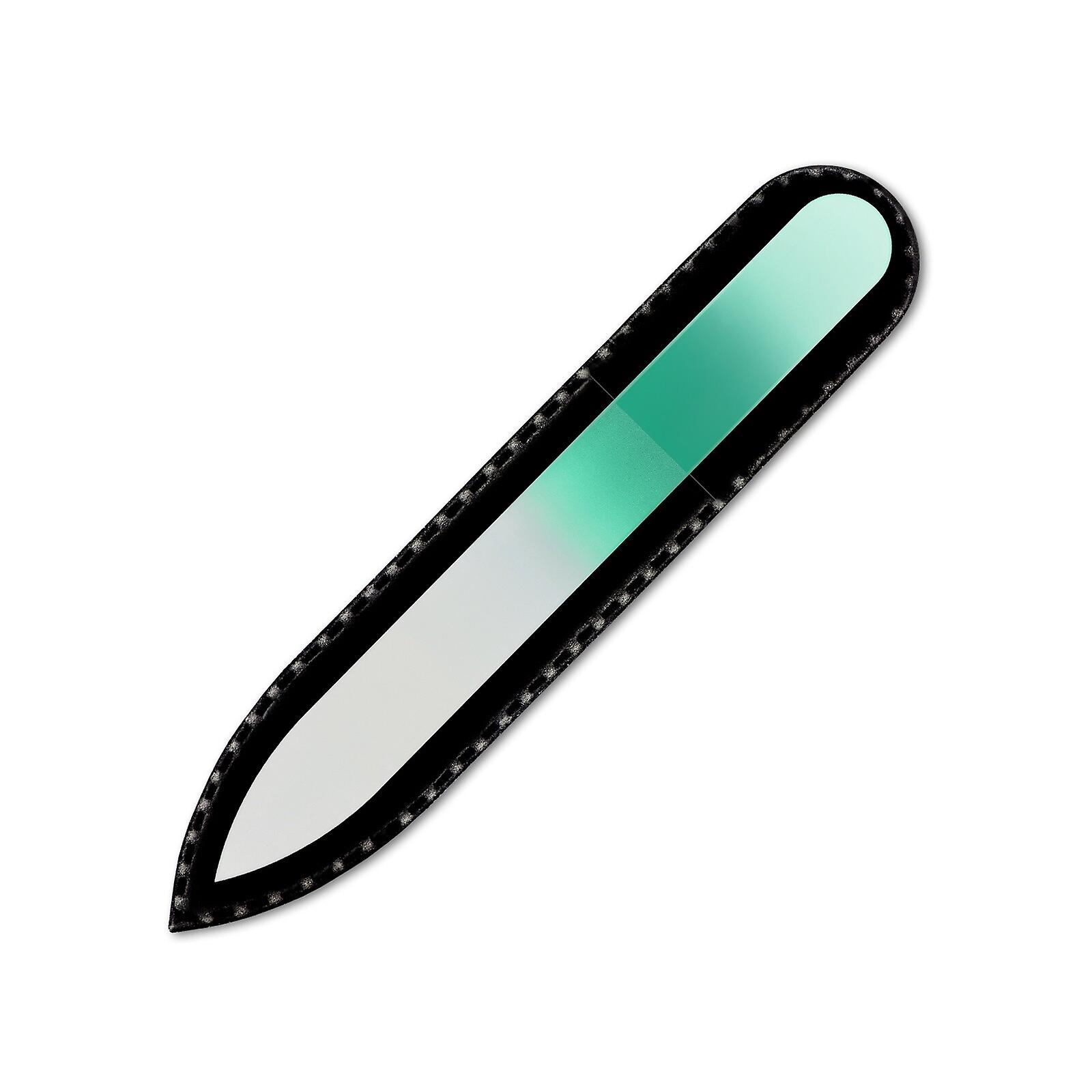 Small glass nail file R-S9 - White Green