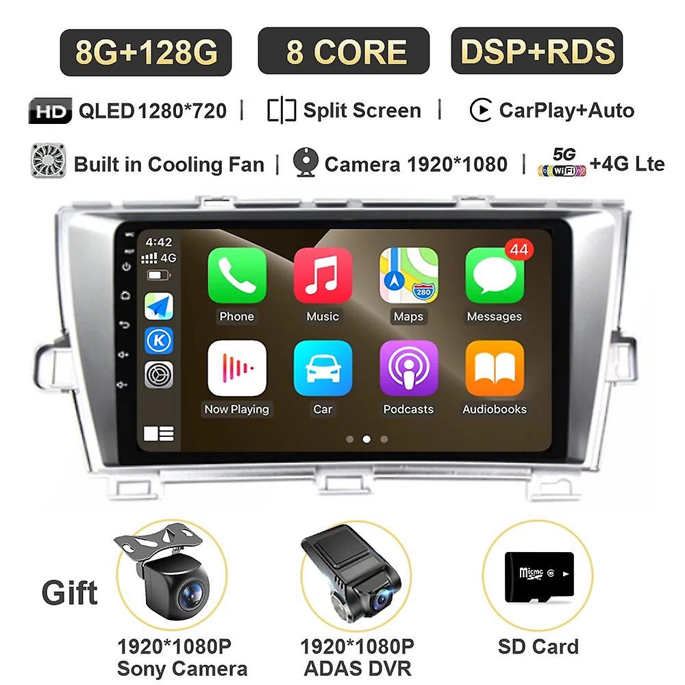 Car Radio Android 13 For Toyota Prius Xw30 2009 - 2015 Qled Dsp Multimedia Video Wifi Player Gps Navi Stereo Carplay Navigation