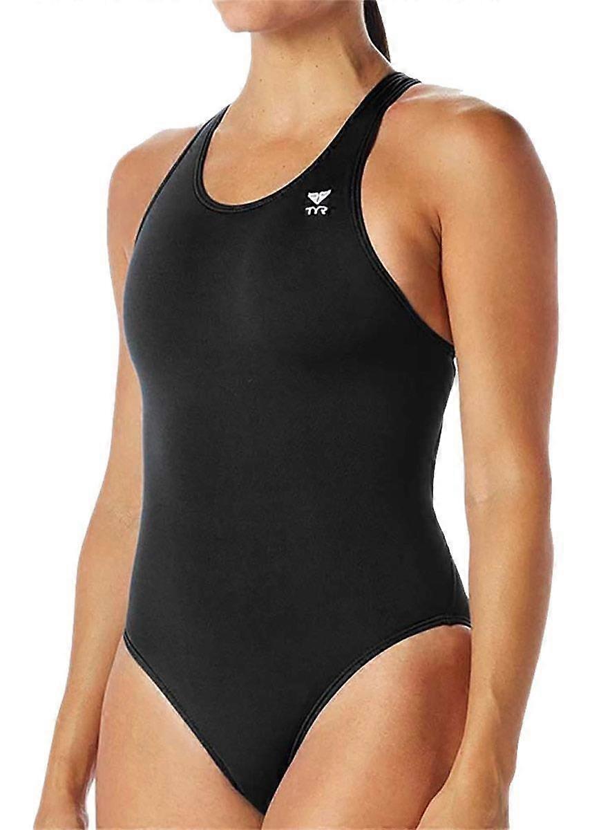 Maillot de bain uni TYR MaxFit Durafast Elite - Noir - Fille