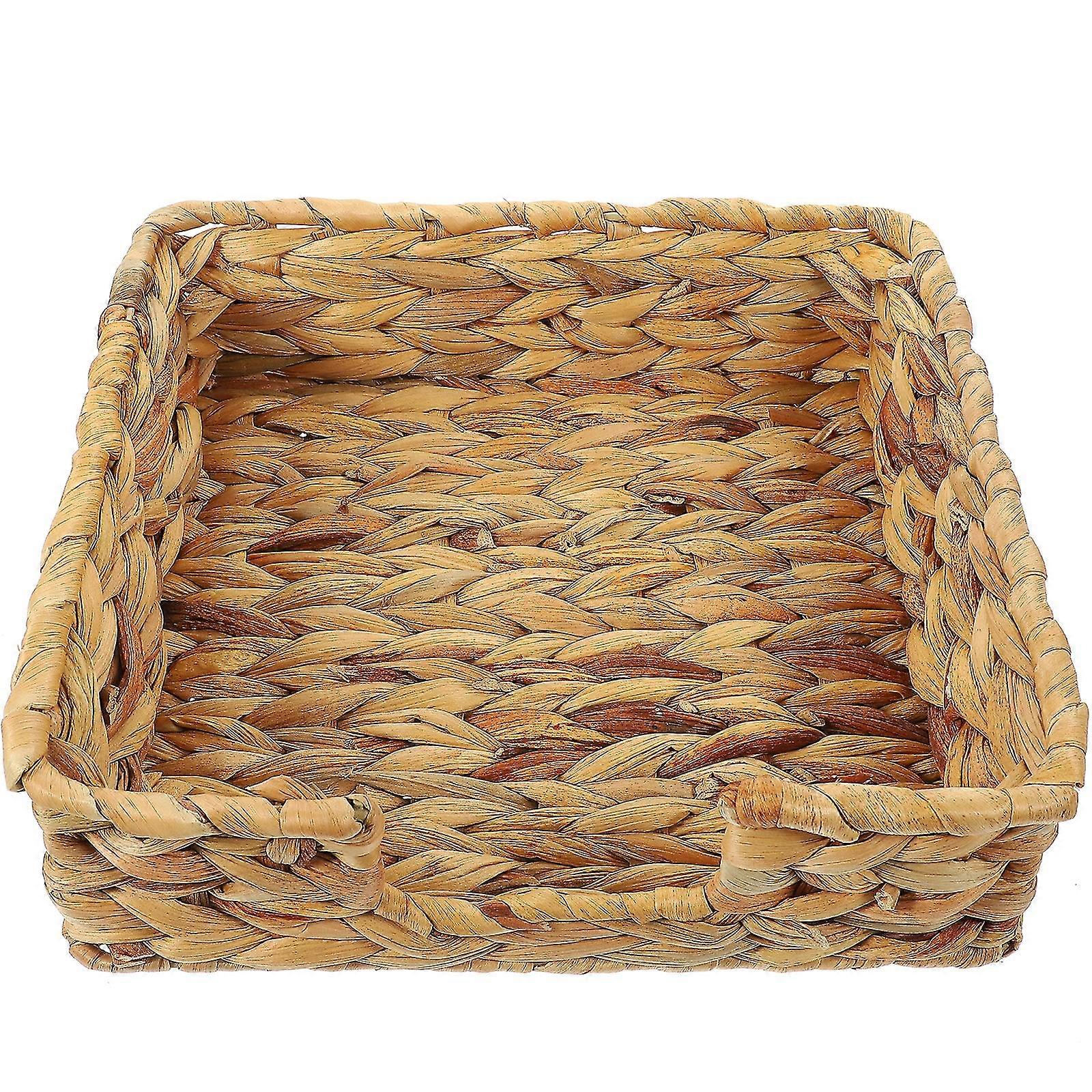 Woven Storage Baskets Woven Tabletop Serving Basket Decorative Tissue Basket