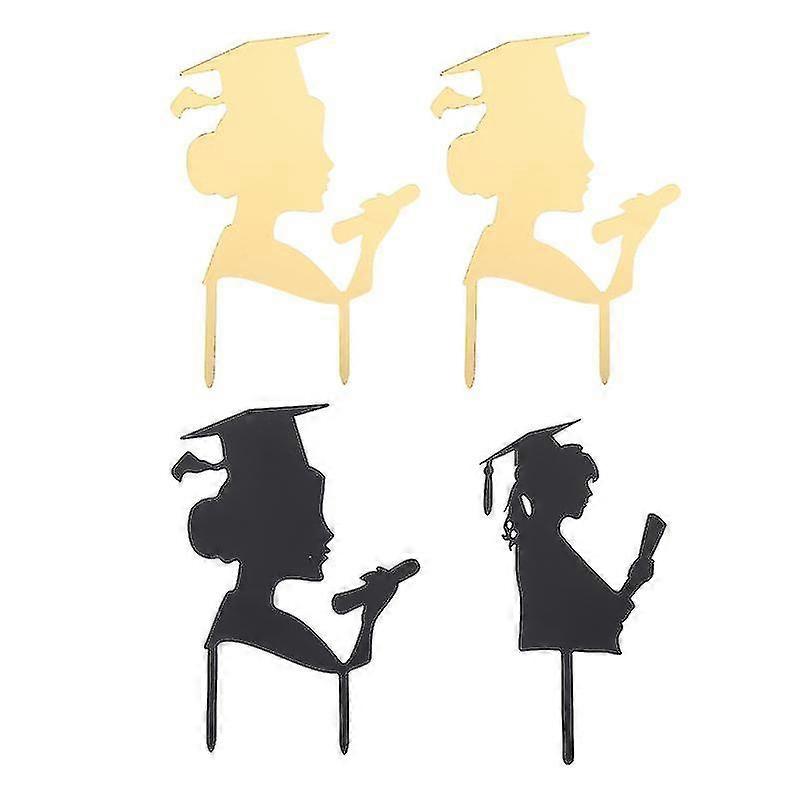 4pcs cake decorations , Graduation Cake Picks
