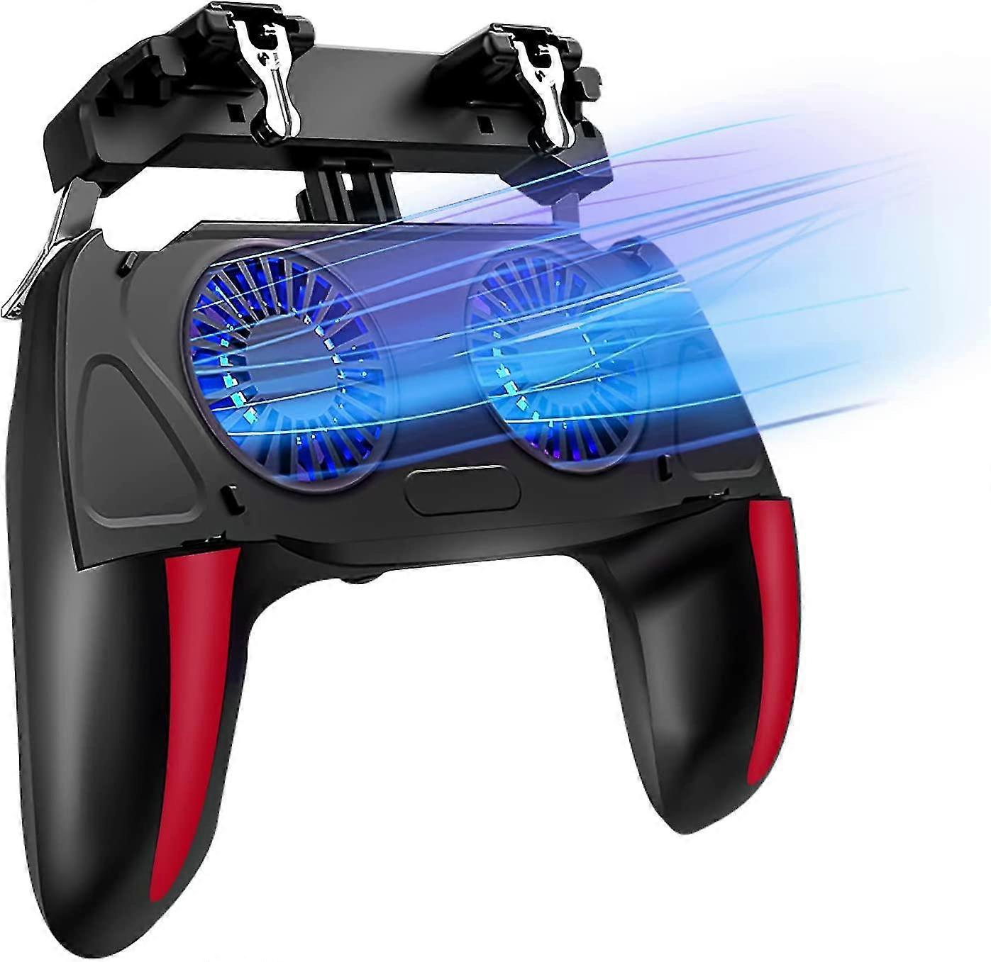 PUBG Mobile Game Controller, PUBG Controller Game Handle with Dual Cooling Fan Joystick with L1R1 Radiator Game Controller Trigger for PUBG.