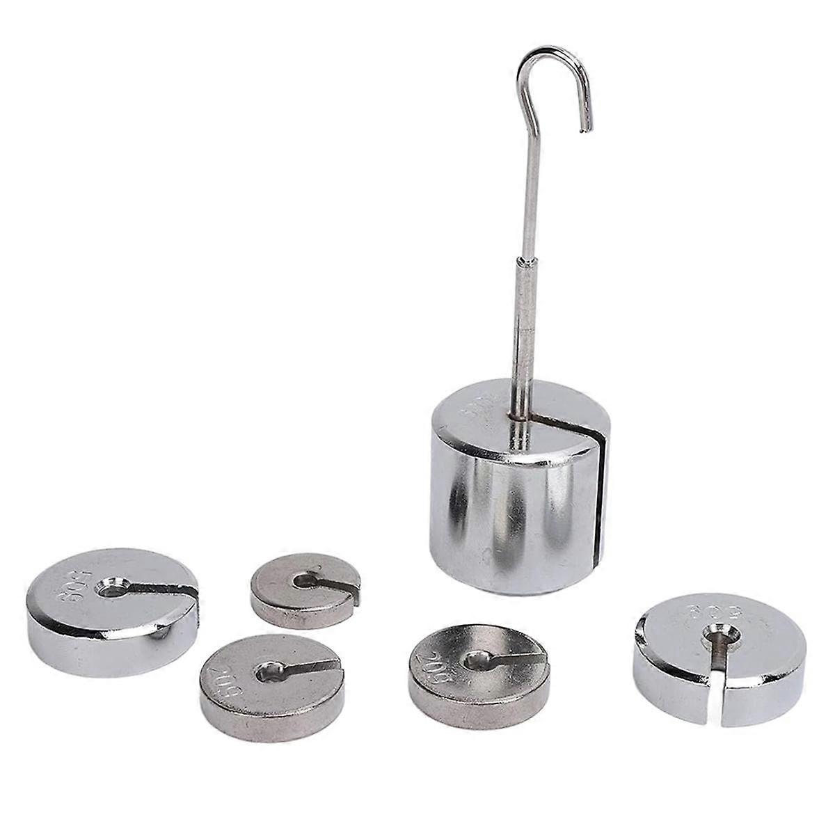 Laboratory Slotted Mass Kit, Slotted Weights, Easy to Use Portable Chrome Steel High for Classroom