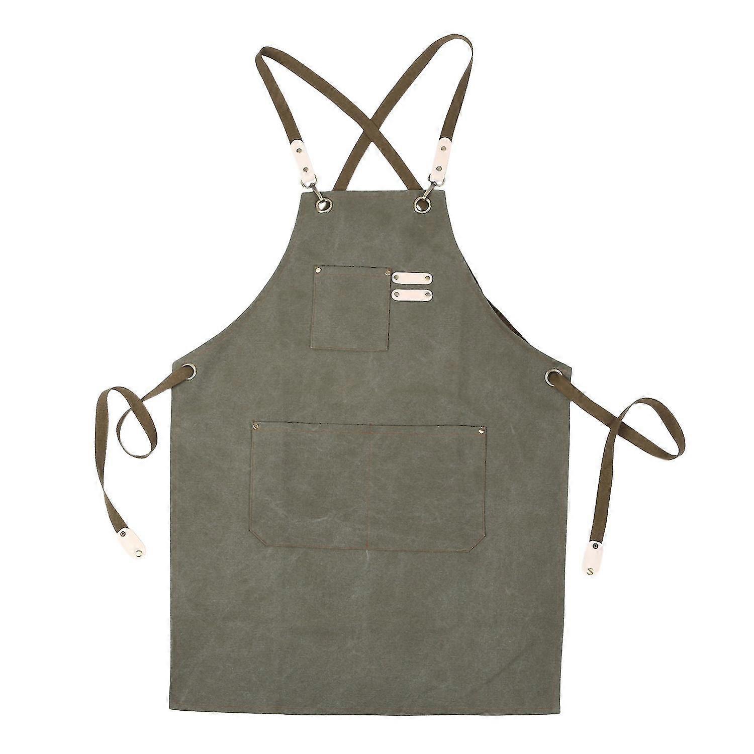 Denim Canvas Apron Dirt Resistant Overalls Green