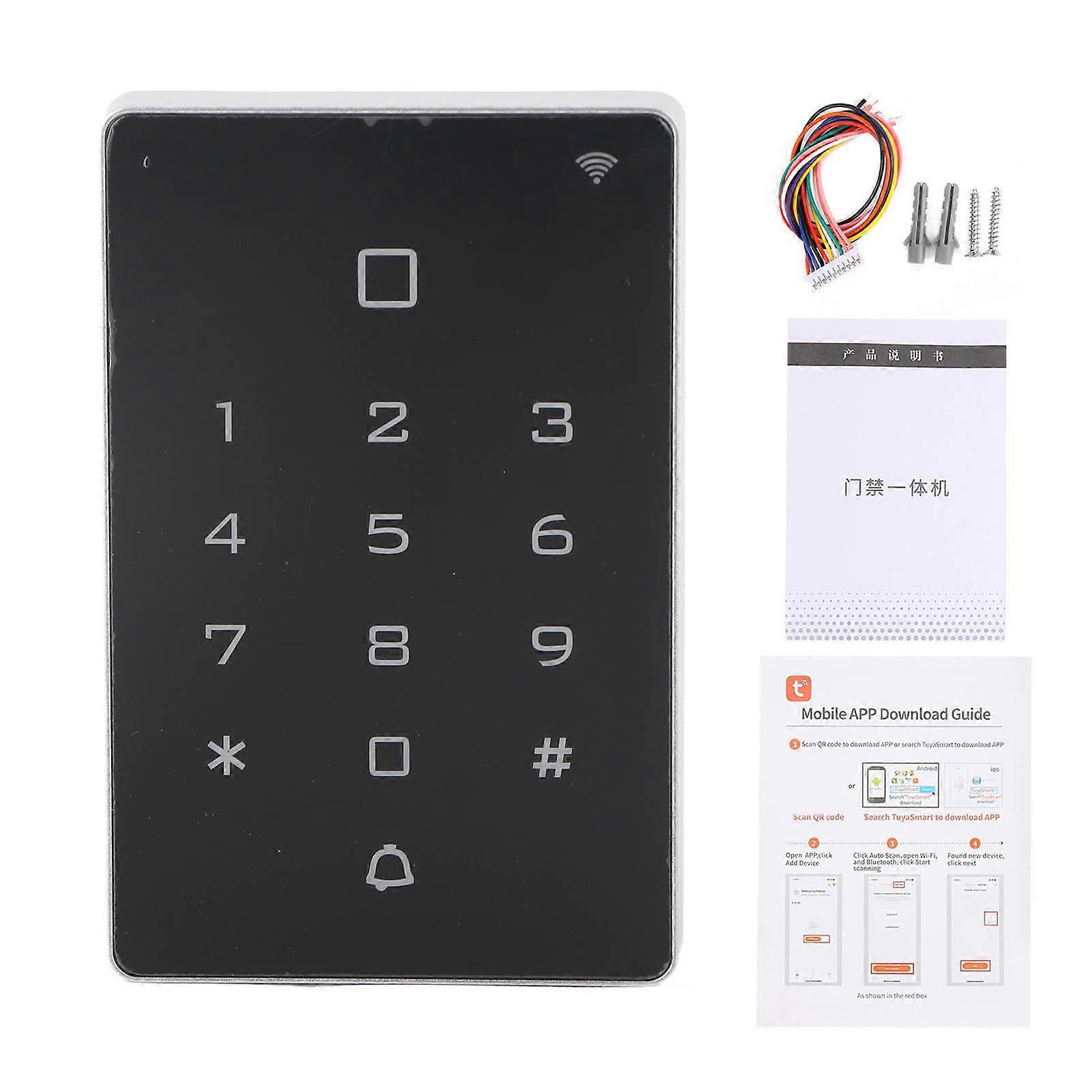 Access Control Remote Wifi 125khz Card Unlock Password Wg26/34 Lighted Keyboard For Tuya