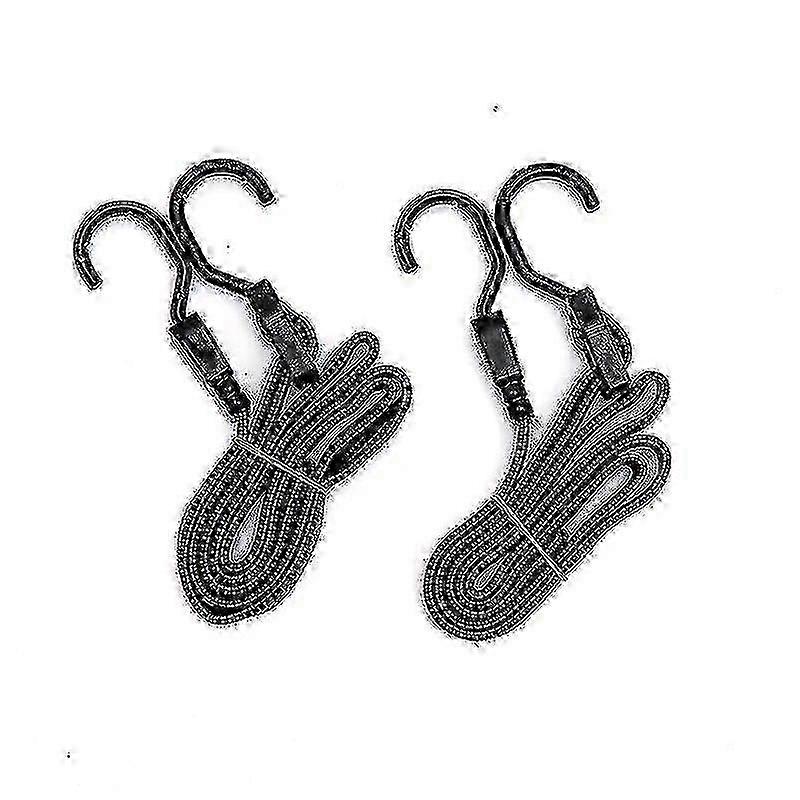 Universal Waterproof Adjustable Elastic Tie Down Straps with Plastic Hooks and Security Buckle - Set_Dec