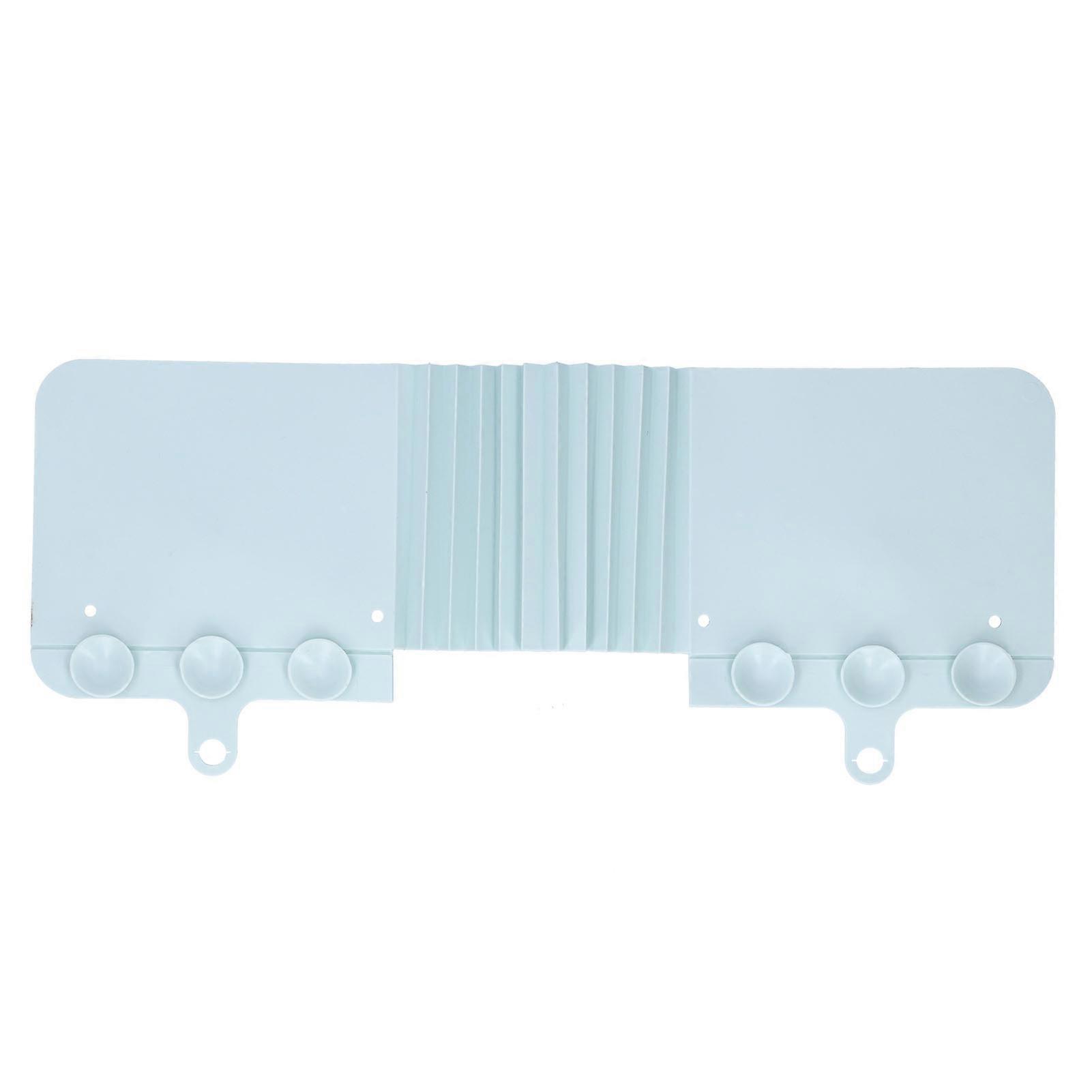 Foldable Sink Splashing Guard with Suction Cups Water Baffle Board Kitchen AccessoryLight Blue