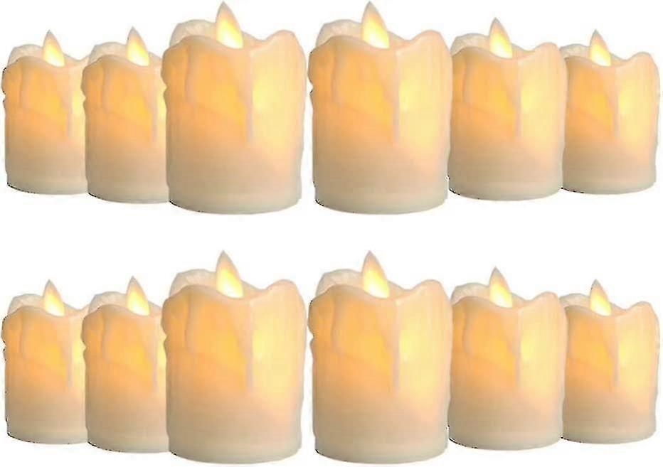 12 Pack Flameless Led , Flickering , Led , Included, Rat