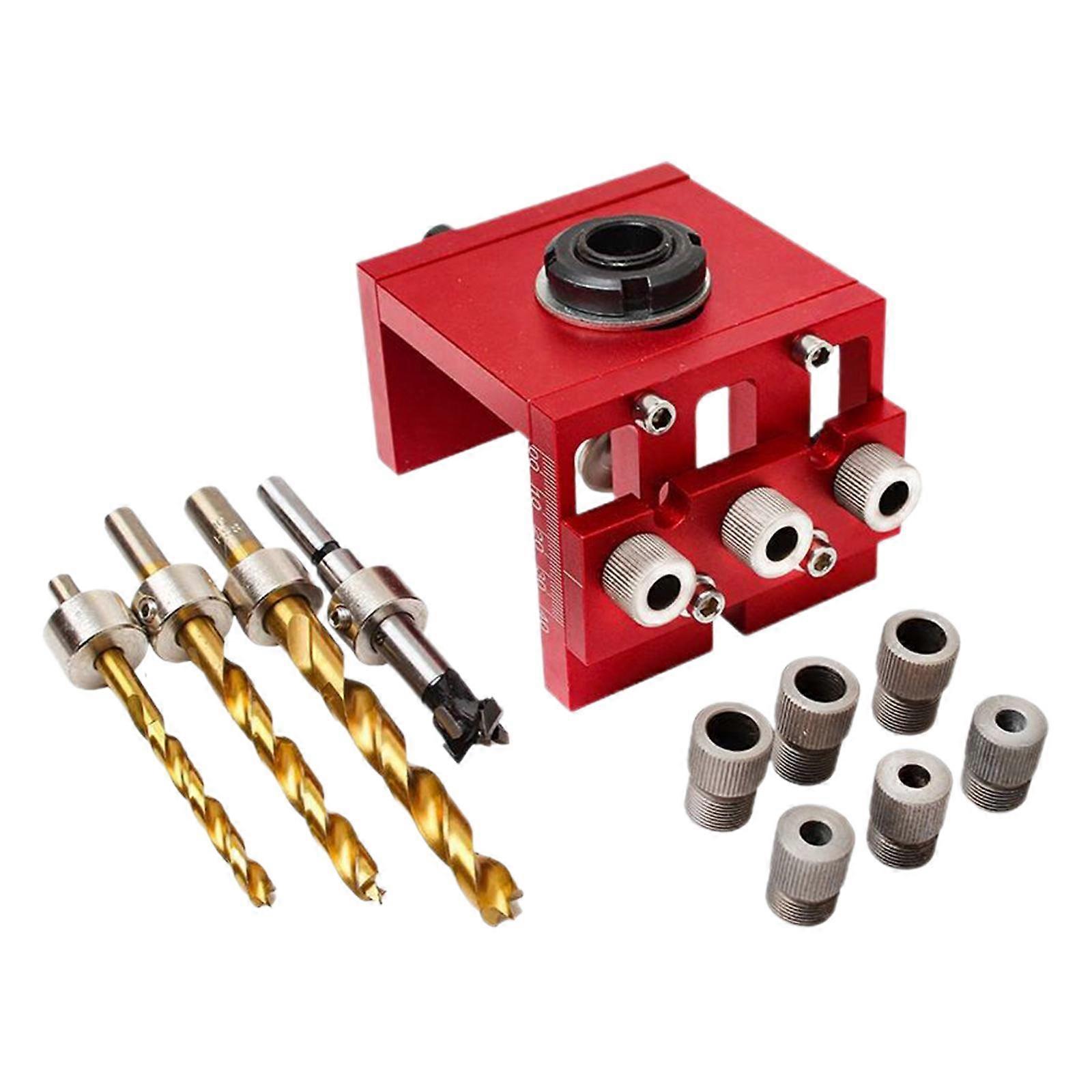Woodworking Doweling Jig 3 in 1 Kit Easily Install Aluminum Alloy Adjustable