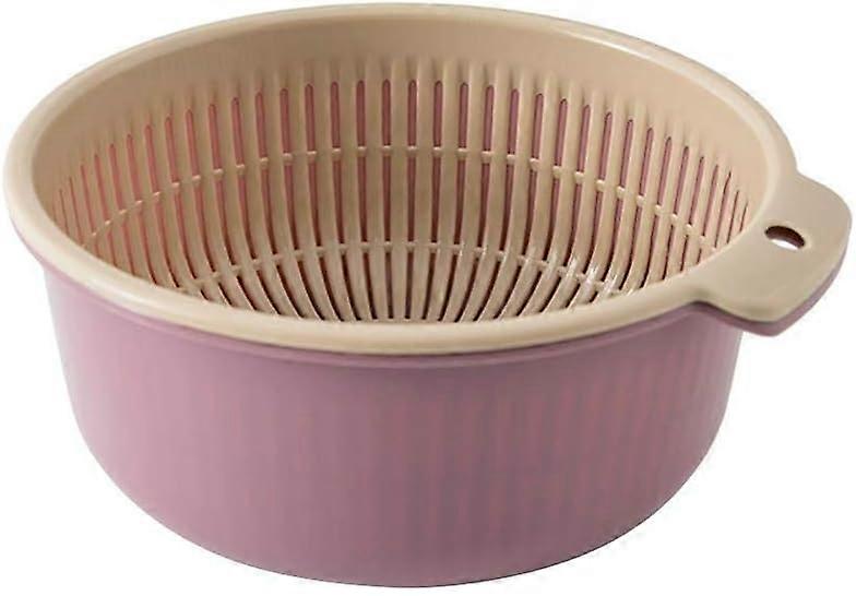 Drain Basket Double Layers Strainer Solid Multifunctional Fruit and Vegetable Washing Basket Fruit Vegetable Storage Basket