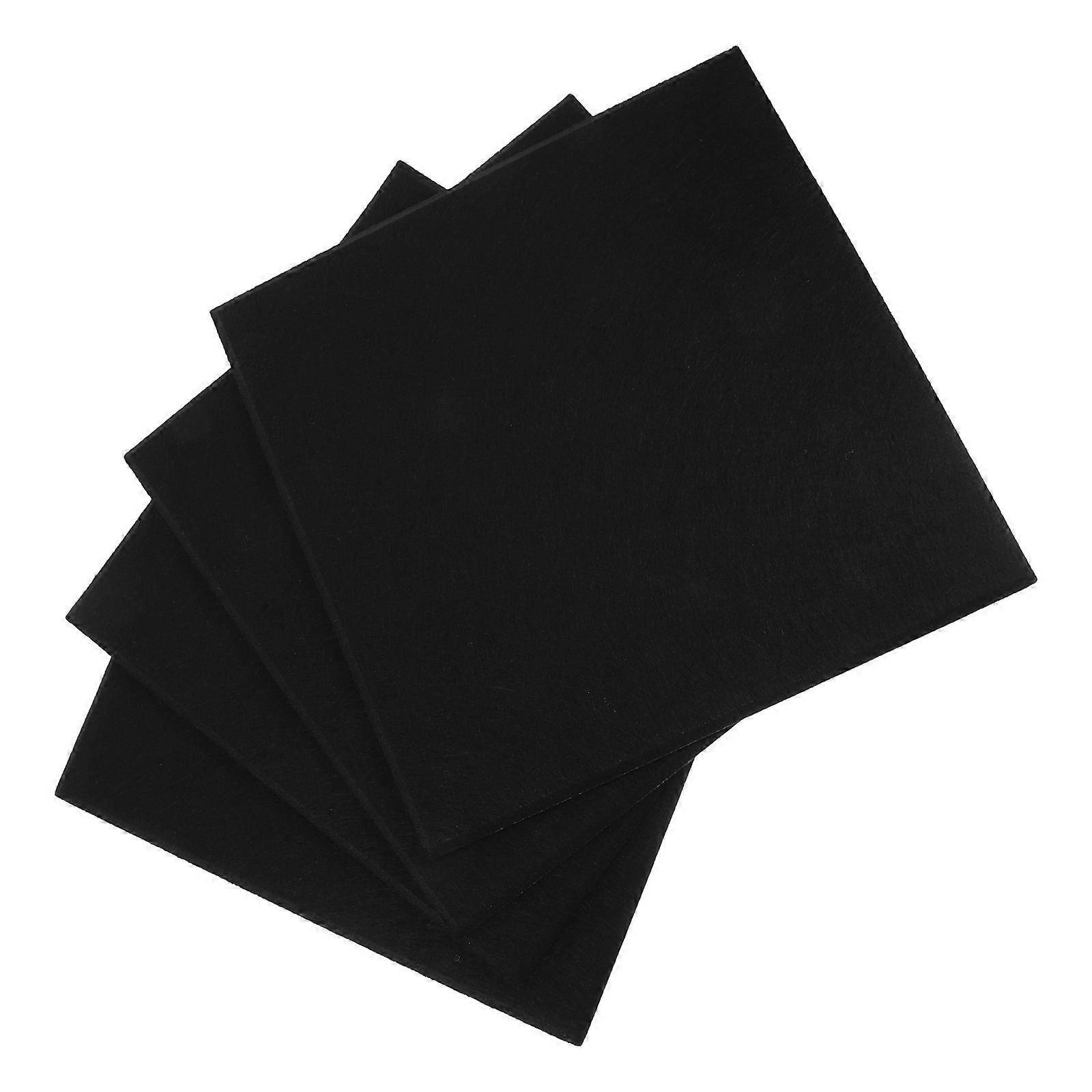 4pcs Self Adhesive Felt Board Tiles Square Push Pin Stickers Square Bulletin Board for Walls