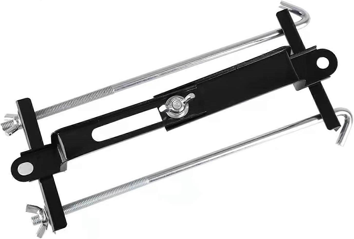Adjustable Battery Hold Down, Universal Adjustable Battery Crossbar with J Bolt for fit for SUV Car,11in