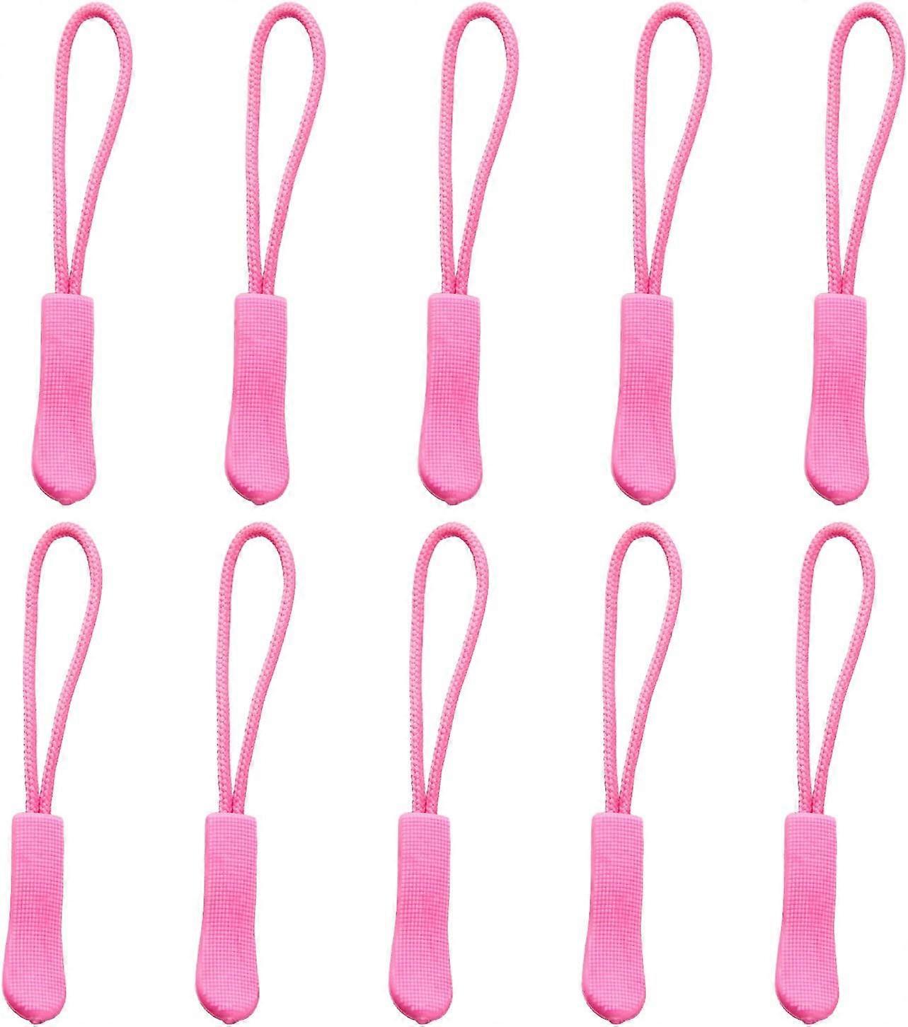 10Pcs Replacement Zipper Pulls Orange Zipper Pull Cord Extender, Pink