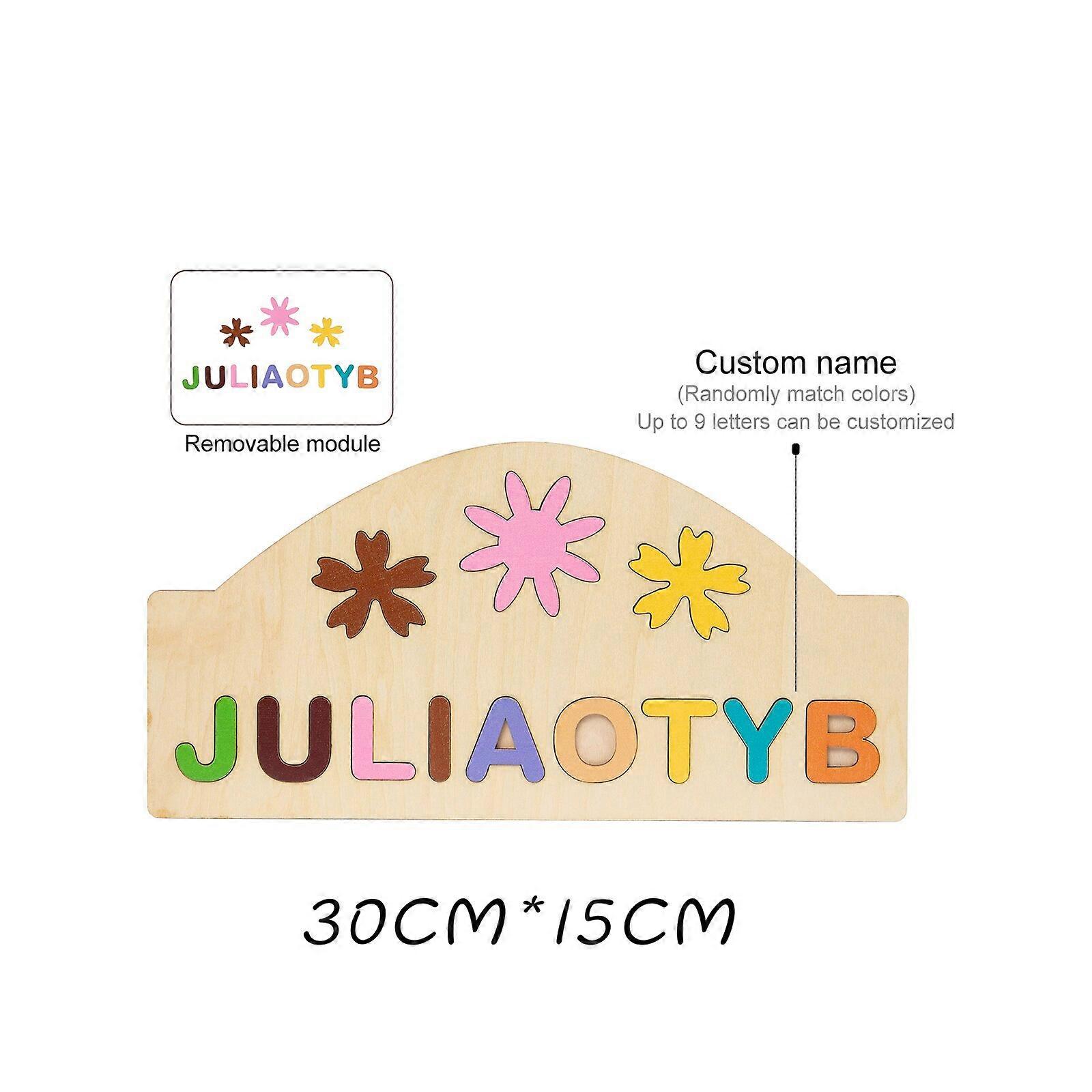 Personalized Name Puzzle Customized Educational Wooden Puzzle Toys For Toddlers Creative Early Learning Gifts For Baby Boy &girl - Custom Jigsaw Puzzl
