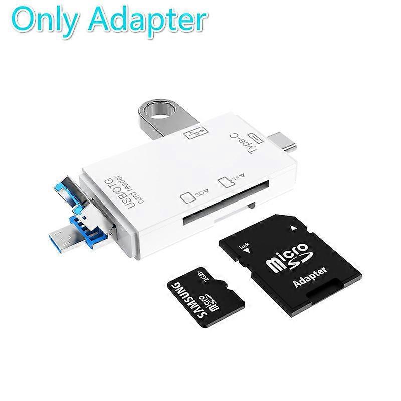 Laptop TF Memory Card Reader, USB 2.0 Type C Adapter, Multifunction Card Reader for Double Slit Flash Micro SD Flash